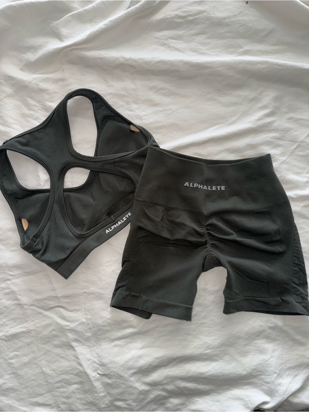 Alphalete Bike Shorts and Bra Set